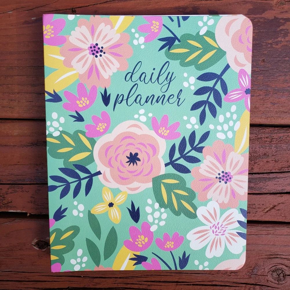 SM&CO Daily Planner With Floral Design (Paperback and Spiral Bound) + STICKERS
